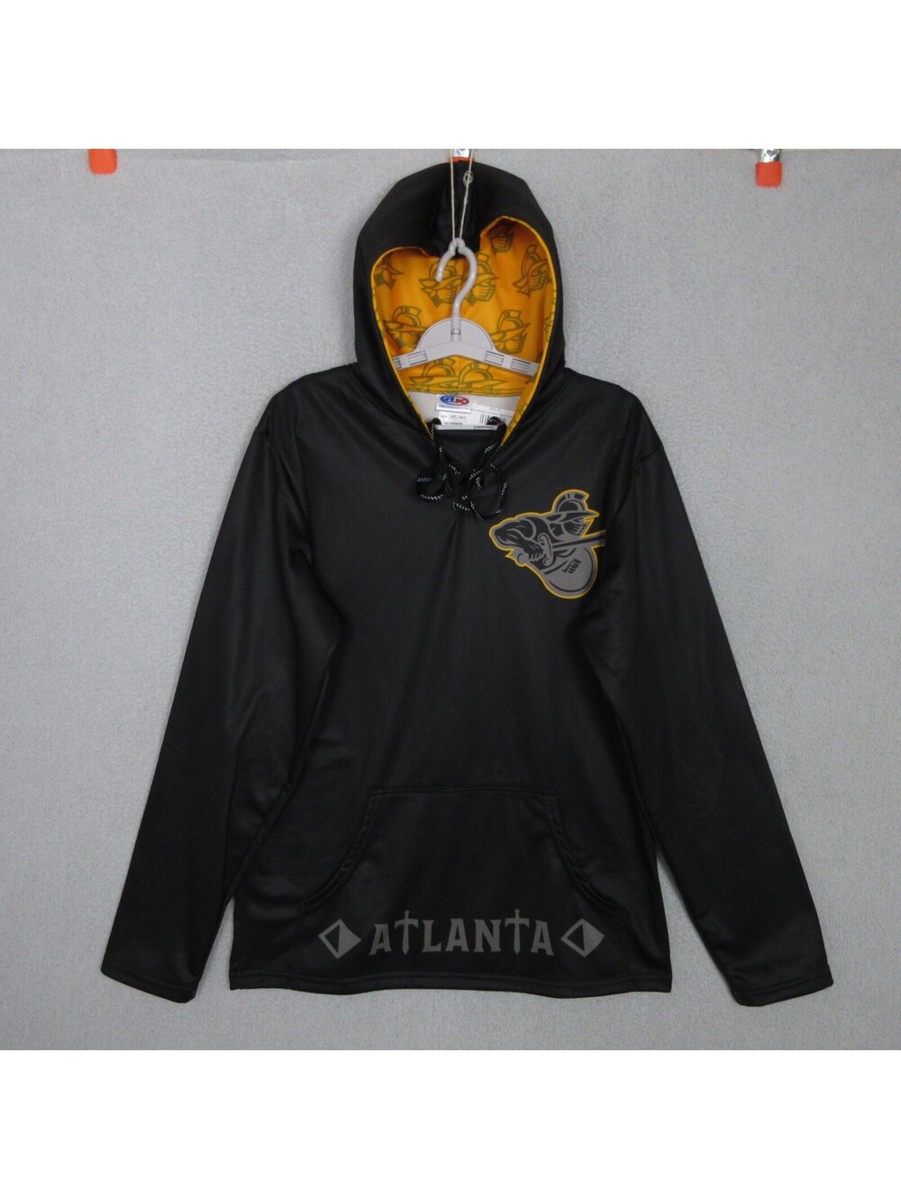NWOT Athletic Knit Hoodie Mens Small Atlanta Gladiators Black Hockey Logo